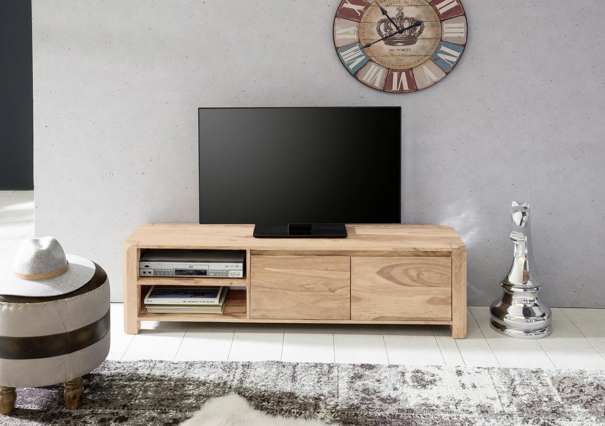 Lowboard Boha B: 140 cm Akazie Massiv - Akaziefarben, Design, Holz (140/40/35cm) - MID.YOU