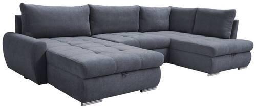 Ecksofa Canion - Chromfarben/Grau, Design, Textil (174/322/173cm) - Livetastic