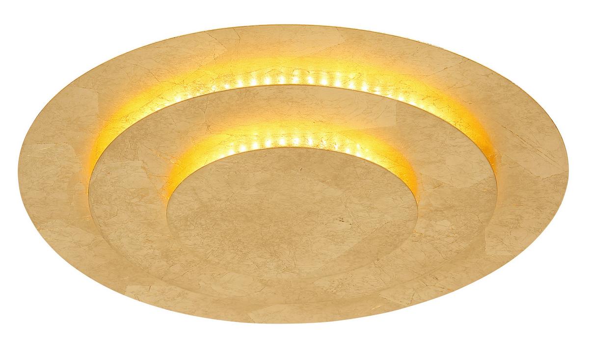 Led-deckenleuchte 48465-24 - Goldfarben, Design, Metall (35/4,7cm) - Globo