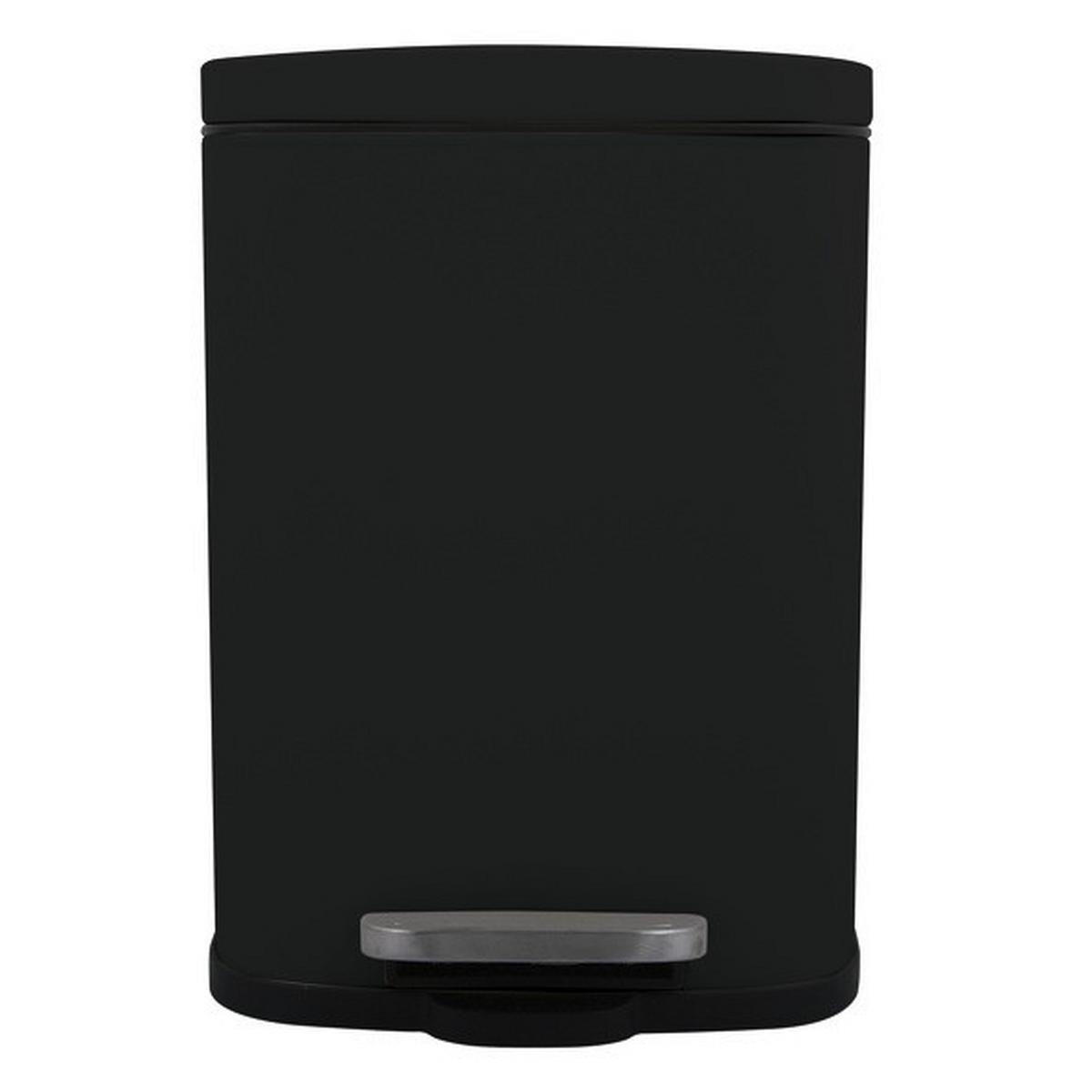 Kosmetikeimer Akira 5l Schwarz Metall LxBxH: 21,4x17,6x30 cm - Schwarz, Basics, Kunststoff/Metall (21,4/17,6/30cm)