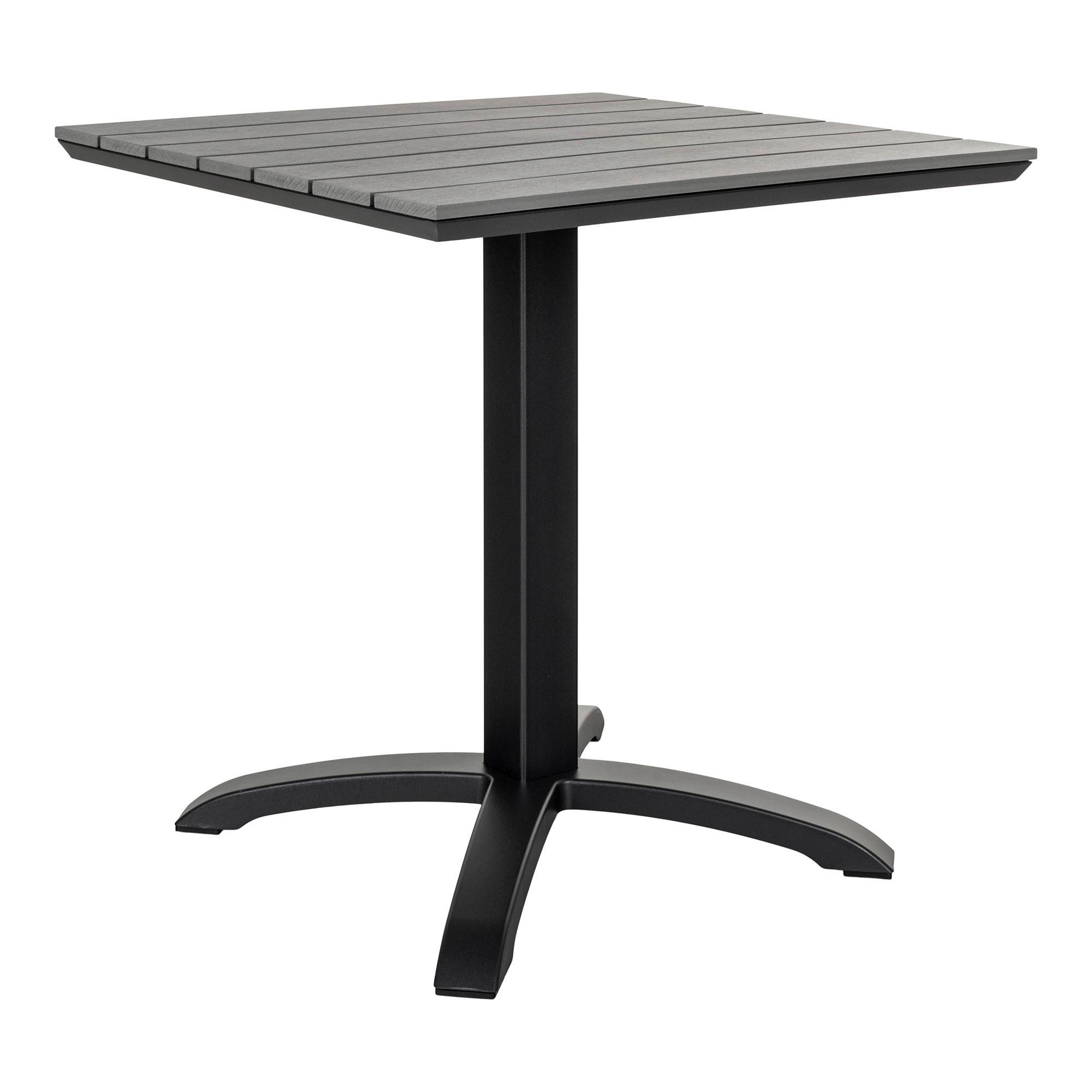 Gartentisch Chicago Grau Schwarz  B: 70 - Schwarz/Grau, MODERN, Kunststoff/Metall (70/72/70cm) - MID.YOU