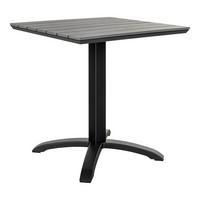 Gartentisch Chicago Grau Schwarz  B: 70 - Schwarz/Grau, MODERN, Kunststoff/Metall (70/72/70cm) - MID.YOU