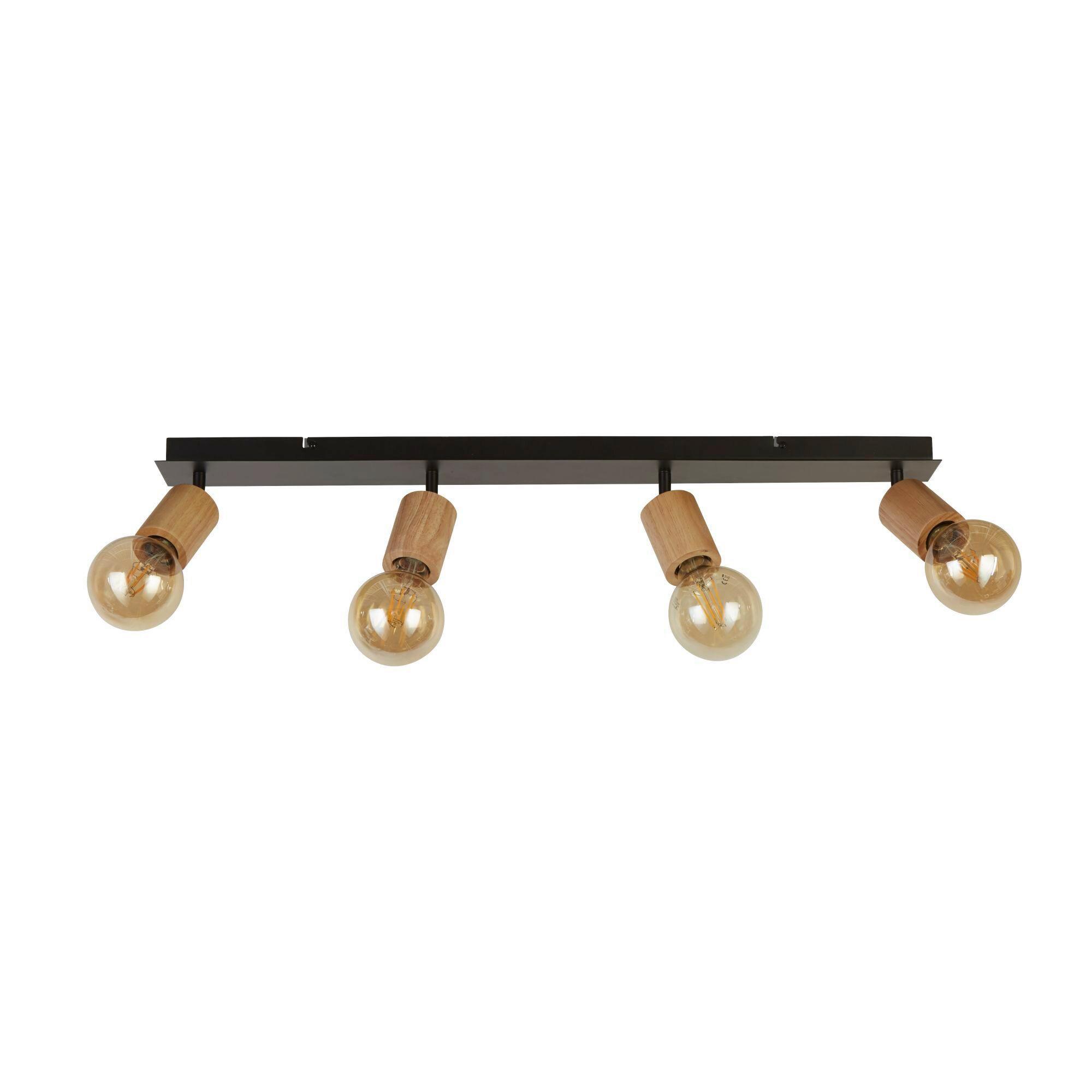 Deckenstrahler 50211-4na - Schwarz, Basics, Kunststoff/Metall (18/9/90cm)