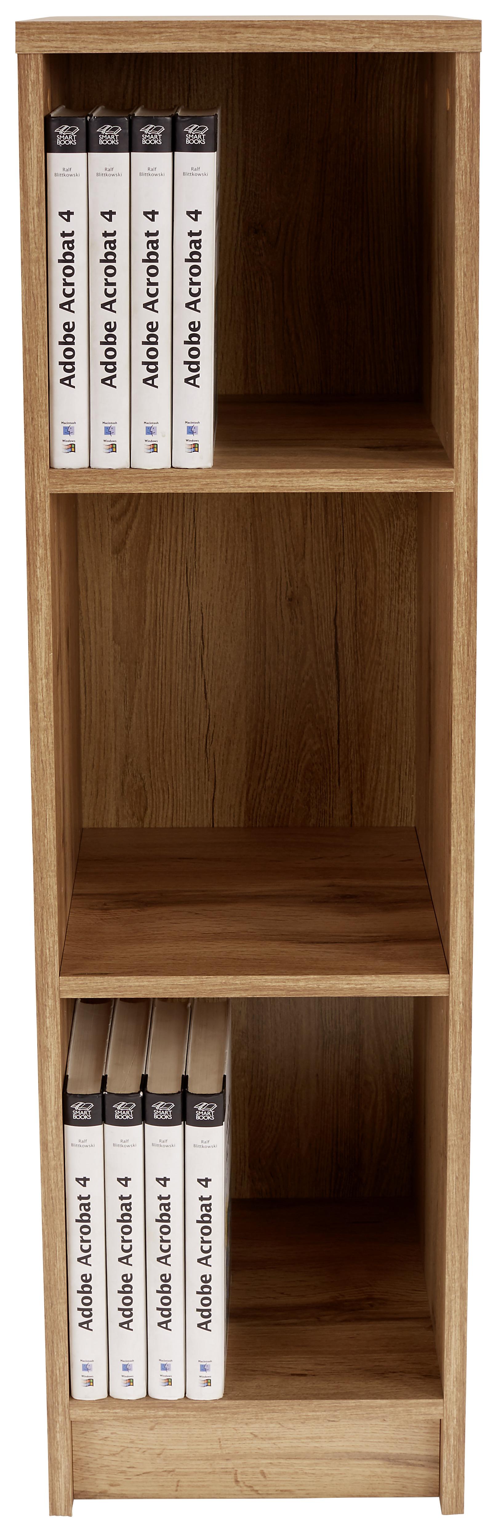 Regál 4-You New Yur05 - farby dubu/čierna, Moderný, kompozitné drevo/plast (30/111,5/34,6cm)