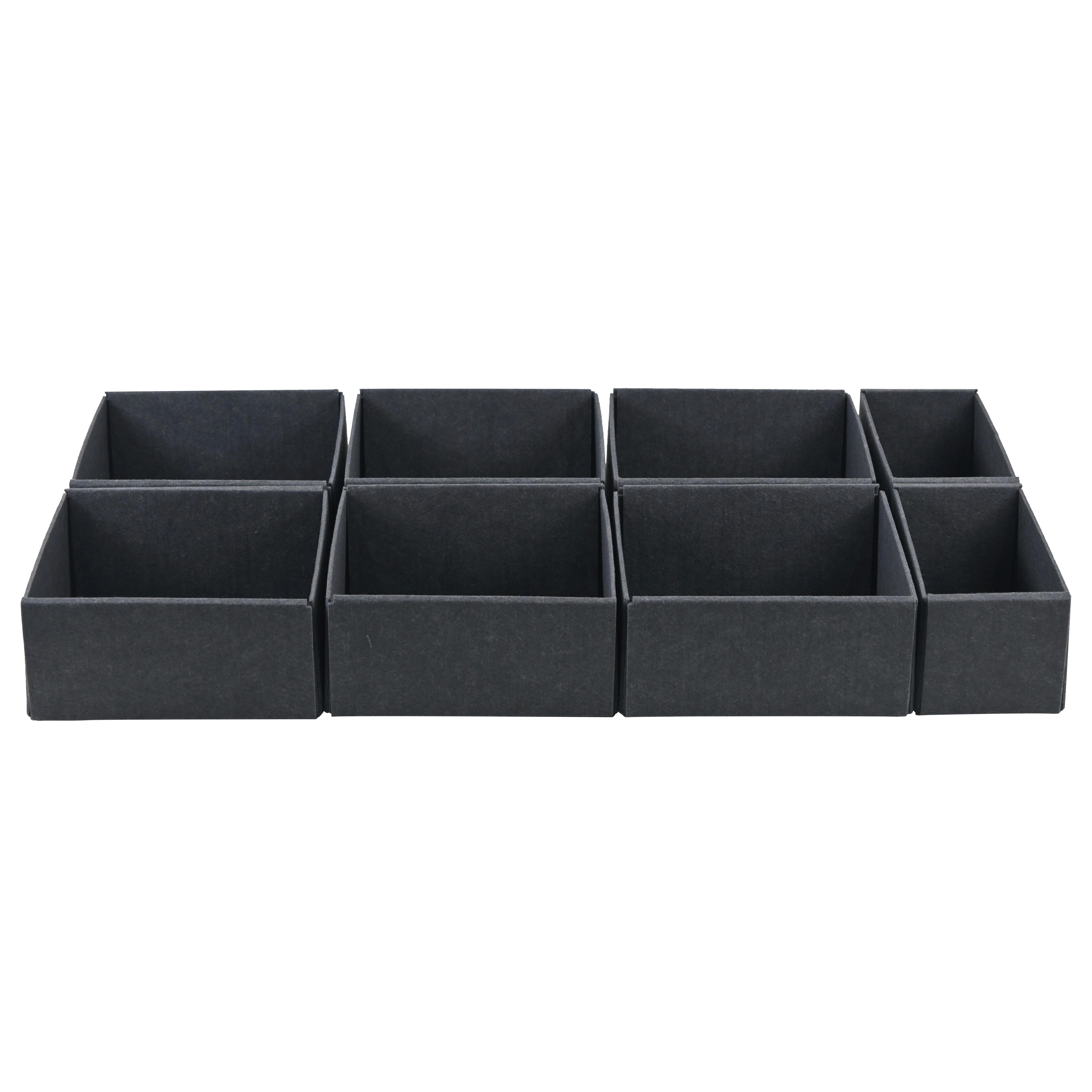 Zásuvkový box Unit, L - sivá, Konventionell, textil - Premium Living