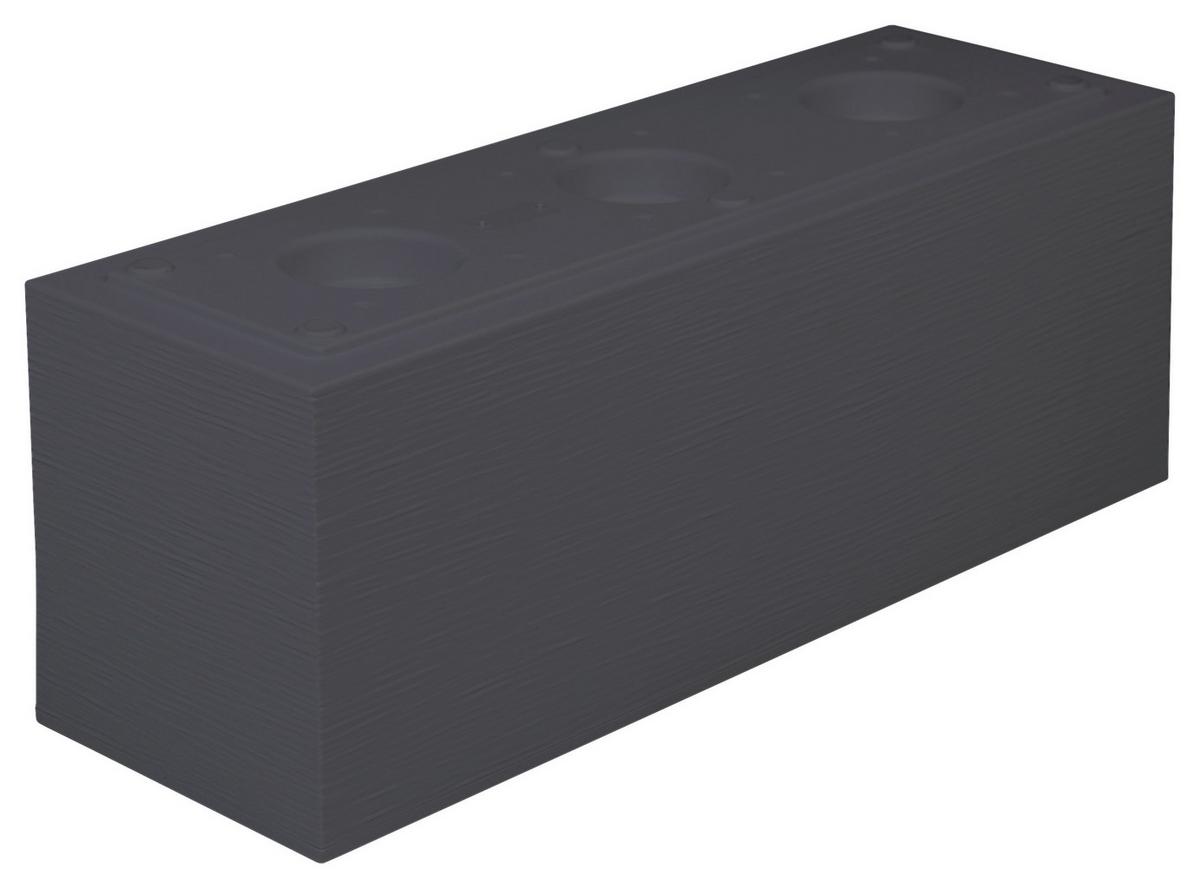 Pflanztopf Kunststoff 25 L In- Und Outdoor Graphit - Anthrazit, Basics, Kunststoff (59,5/22,5/20cm)