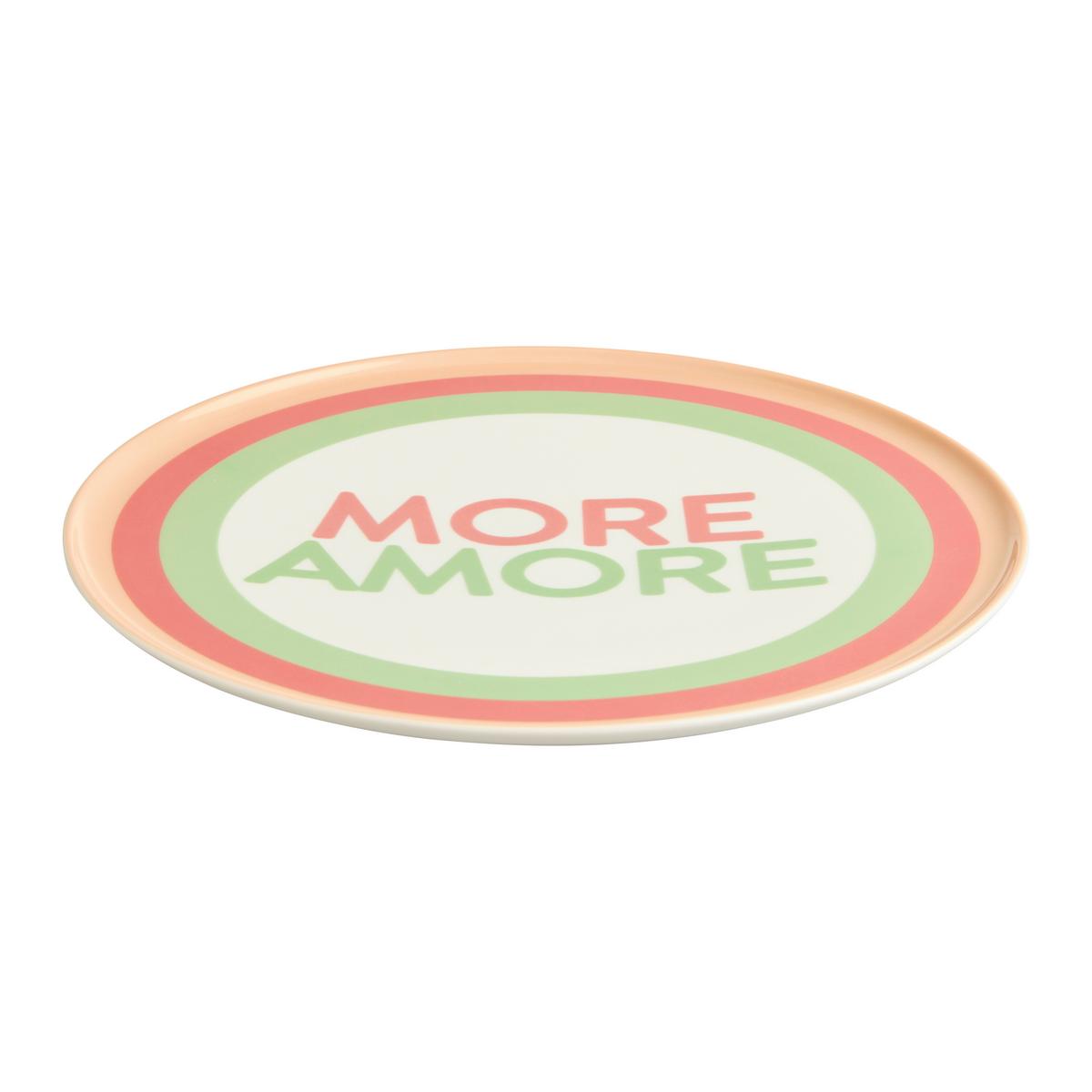 Talíř na pizzu CANDY COLORS - bílá/světle zelená, Moderní, keramika (31/2,4cm) - Mömax