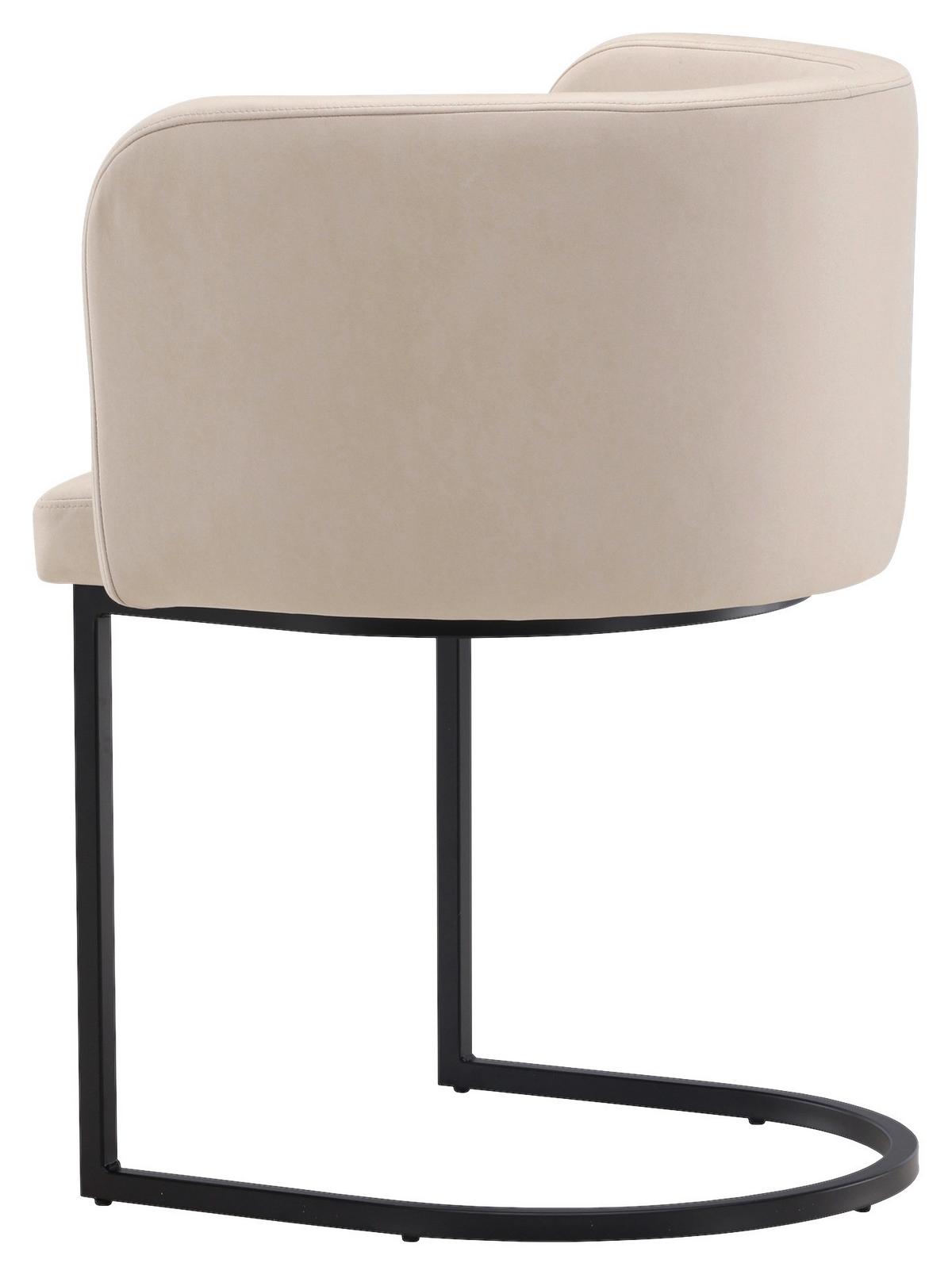 Stuhl Simrishamn - Beige/Schwarz, Design, Kunststoff/Textil (58/75/60cm) - Livetastic