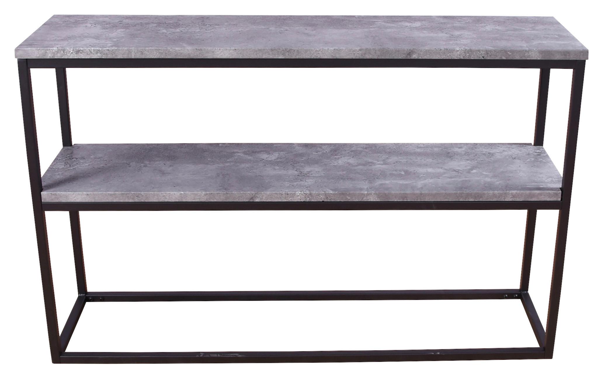 Beistelltisch Rise Dunkelgrau/Schwarz B: 30 cm - Dunkelgrau/Schwarz, Design, Holzwerkstoff/Metall (110/30/70cm) - Livetastic