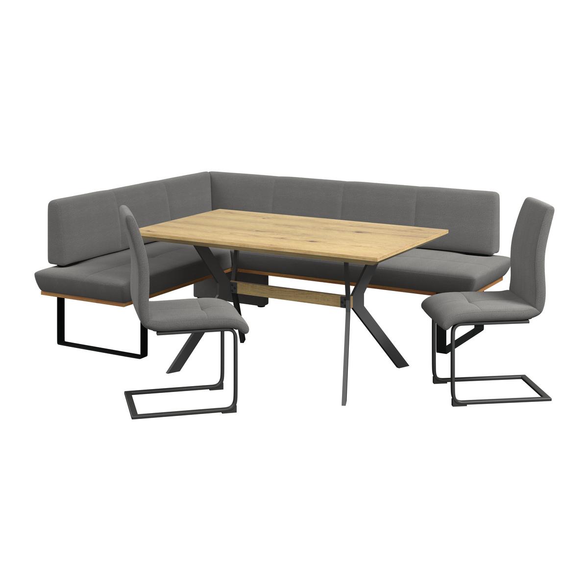 Eckbank Tristan Webstoff anthrazit,S 175x245cm - Anthrazit/Schwarz, MODERN, Holz/Textil (175/245cm) - James Wood