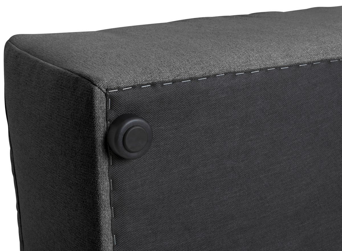 Eckelement Lena Anthrazit Flachgewebe - Anthrazit, Design, Textil (100/73/100cm) - Max Winzer