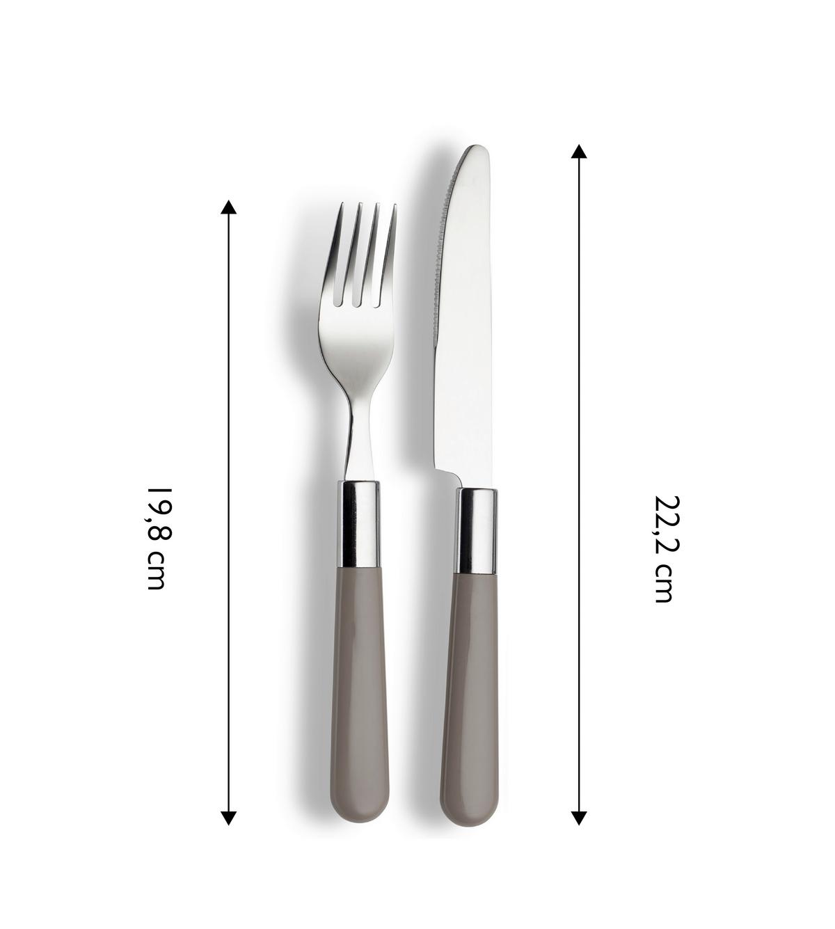 Besteckset Echtwerk Besteckset "bistro" - Grau, Design, Metall - Echtwerk