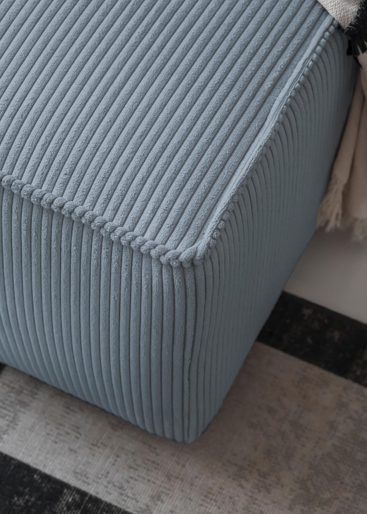 Sedačka OLIVER, pravá, světle šedá barva - černá/světle šedá, Design, textil/plast (247/194cm) - MID.YOU