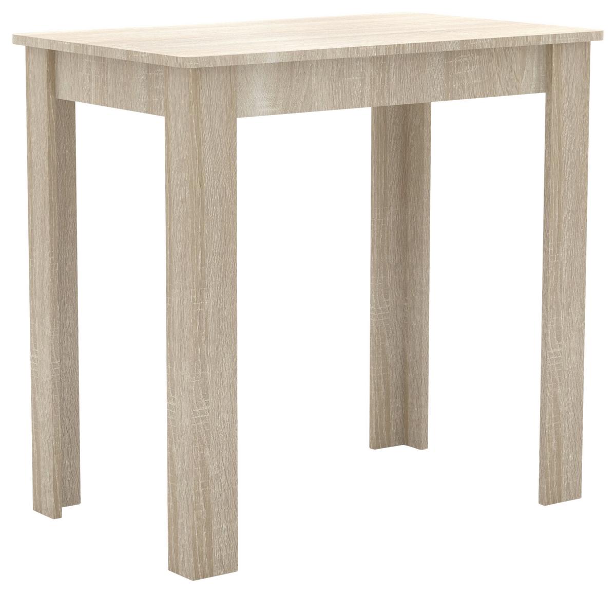 Esstisch Esal Sonoma Eiche B: 50 Cm - Weiß/Sonoma Eiche, MODERN, Holzwerkstoff (80/50/76cm) - MID.YOU