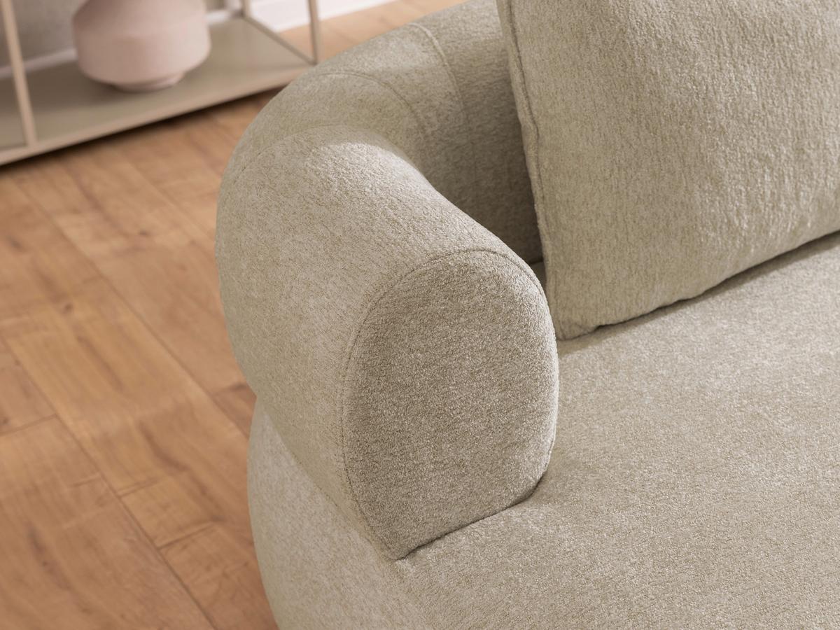 3-Sitzer-Sofa Ferro Beige B: 200 cm - Beige/Schwarz, Design, Textil (200/76/96cm) - Livetastic