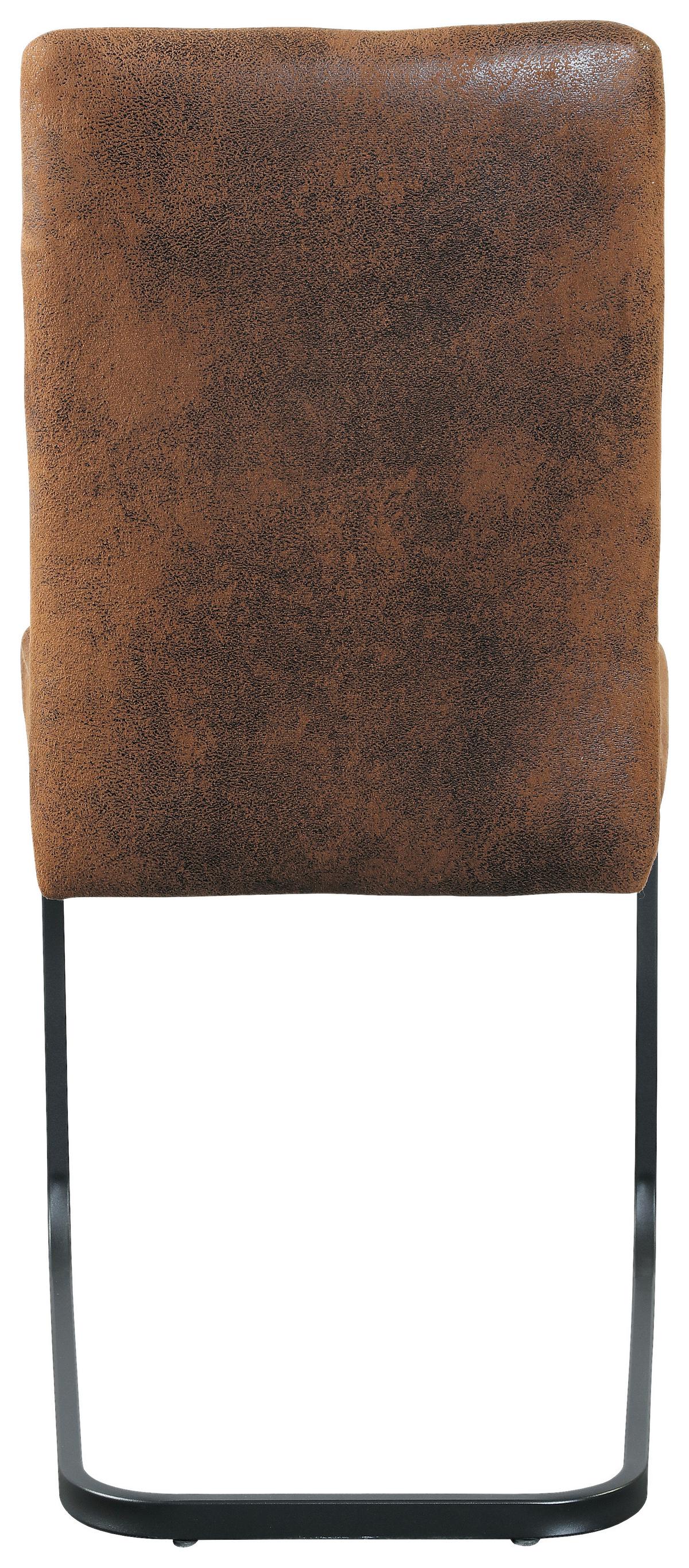 Esszimmerstuhl Radal Braun - Schwarz/Braun, MODERN, Textil/Metall (43/92/56cm) - MID.YOU