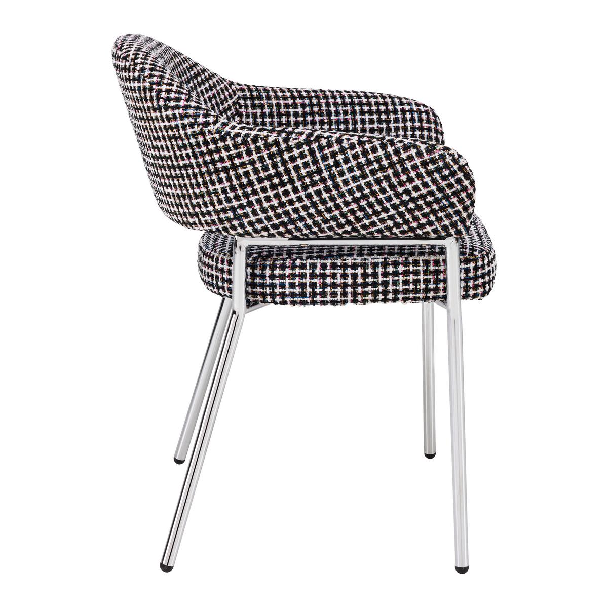 KŘESLO COCO -TREND- - barvy chromu/vícebarevná, Moderní, kov/textil (60/60/60cm) - Premium Living