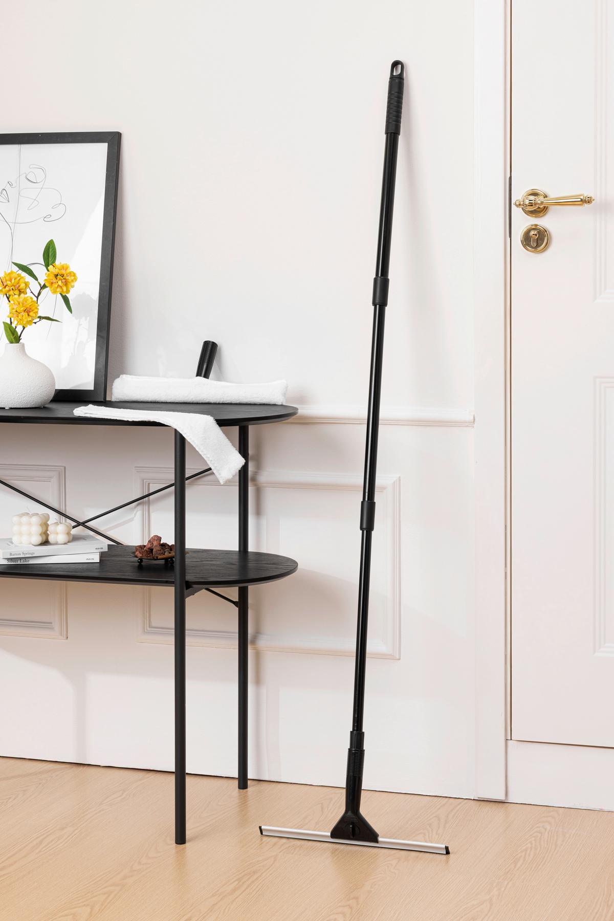 Fensterwischer Balu Mit Teleskopstiel, B: 30 Cm - Grau, Basics, Kunststoff/Textil (30/127cm) - Homezone