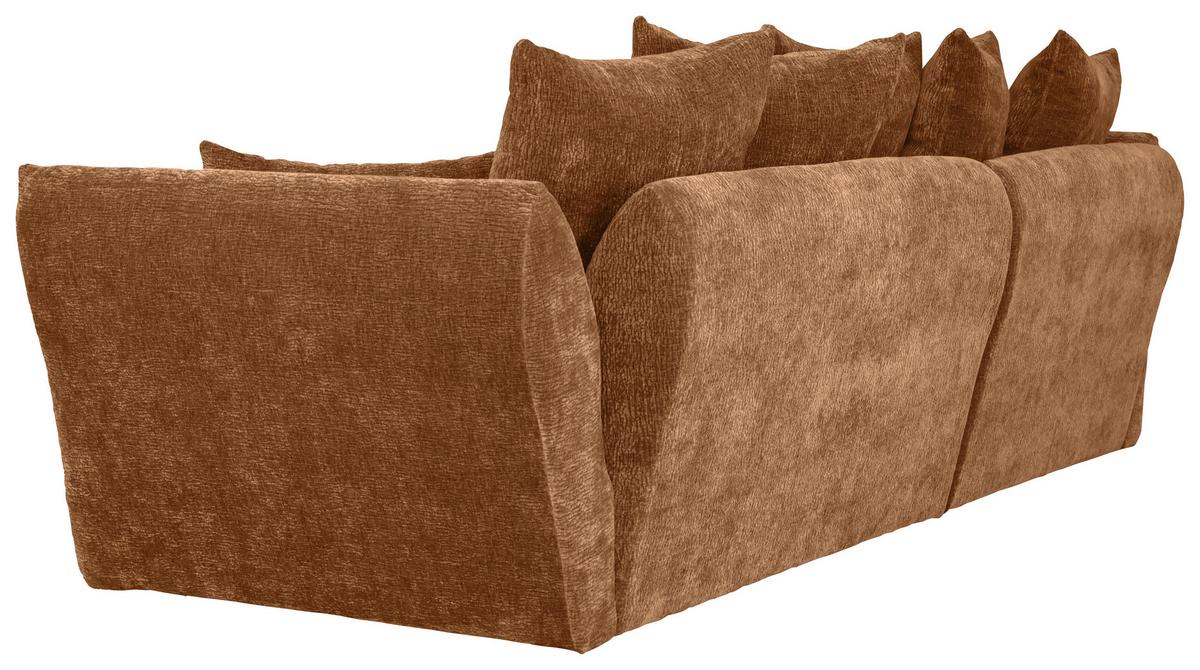 Univerzálna sedačka CAMMELLIO, oranžová ženilka, 7 vankúšov - oranžová/čierna, Modern, textil (296/75-95/189cm) - Mömax