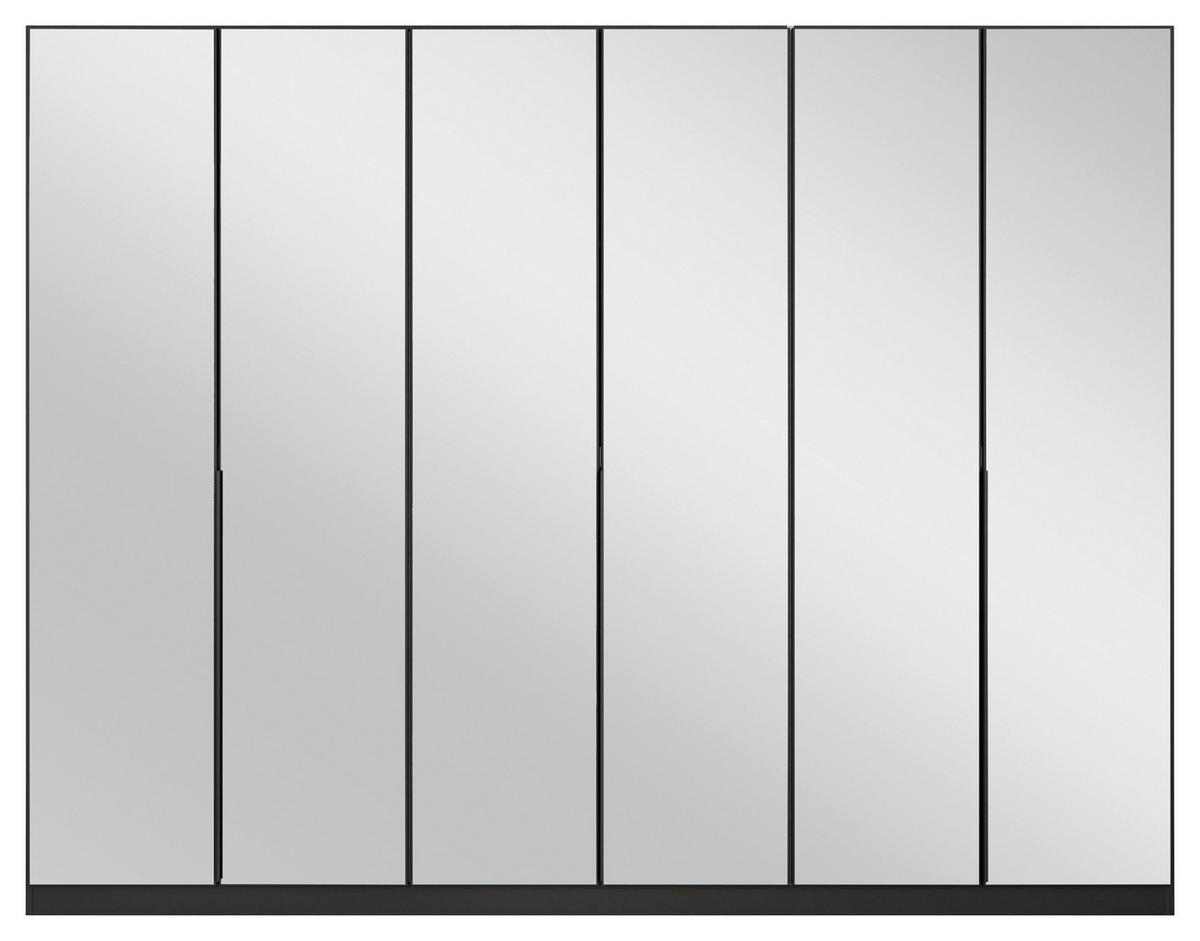 Drehtürenschrank Skyla Grau/glas B: 271 Cm - Grau, MODERN, Holzwerkstoff (271/210/54cm) - Rauch Möbel