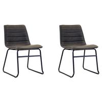 STUHL-SET MILAN - Anthrazit/Schwarz, KONVENTIONELL, Kunststoff/Textil (48/77/56cm) - MID.YOU