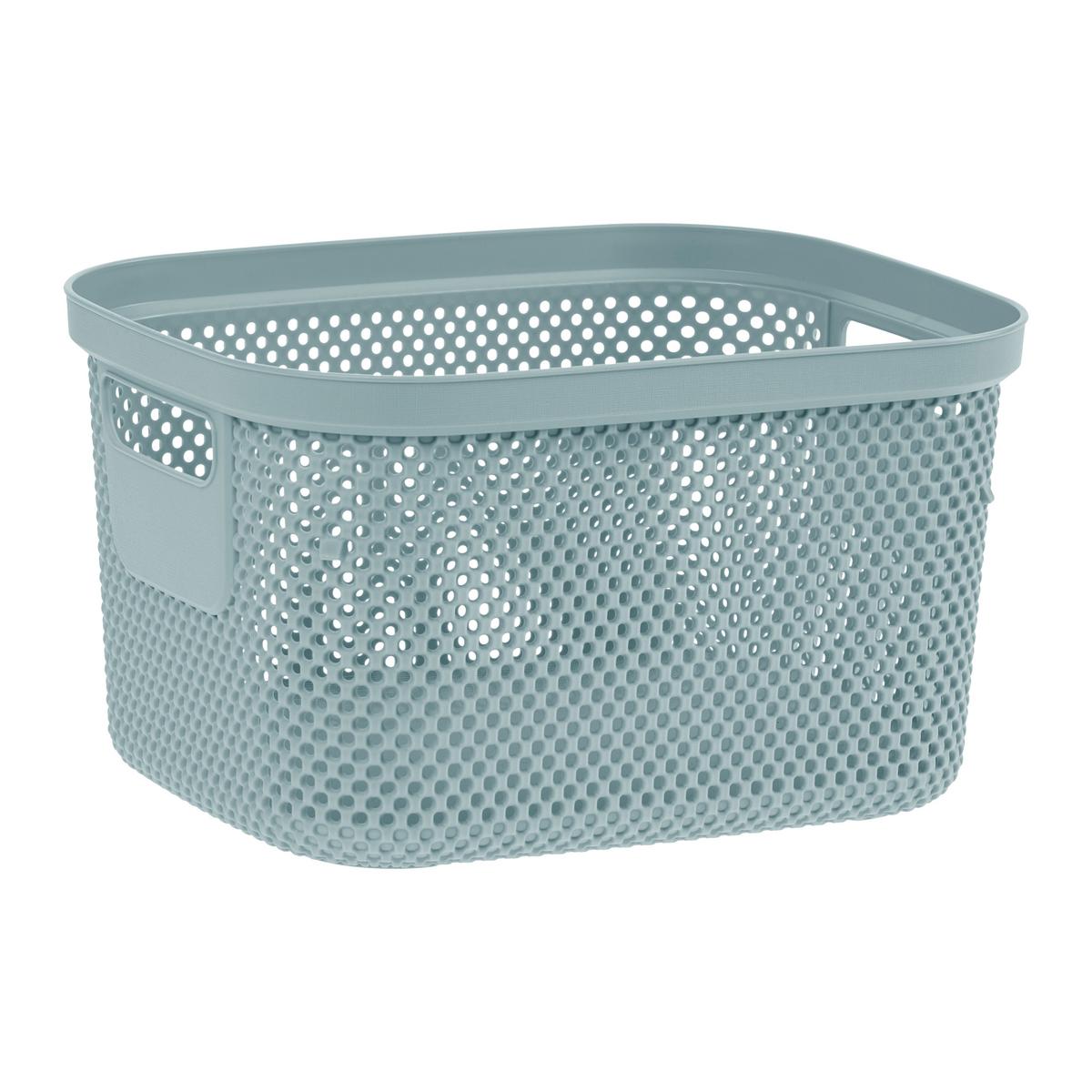 KOŠÍK NA DROBNOSTI STINE -M- CA. 6L -EXT- - modrá, Moderní, plast (27/21,5/15cm)