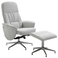Relaxsesselset Rolf - Hellgrau, Design, Textil/Metall (77/104,5/82cm) - Livetastic