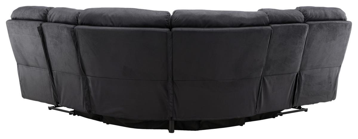 Ecksofa Saranda - Schwarz, Design, Textil (338/338cm) - Livetastic