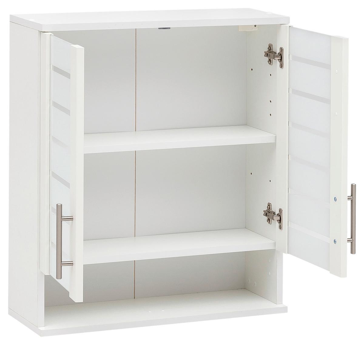 Hängeschrank Niko Weiß B: 59,8cm - Weiß, MODERN, Glas/Holzwerkstoff (59,8/70,8/20,5cm) - MID.YOU