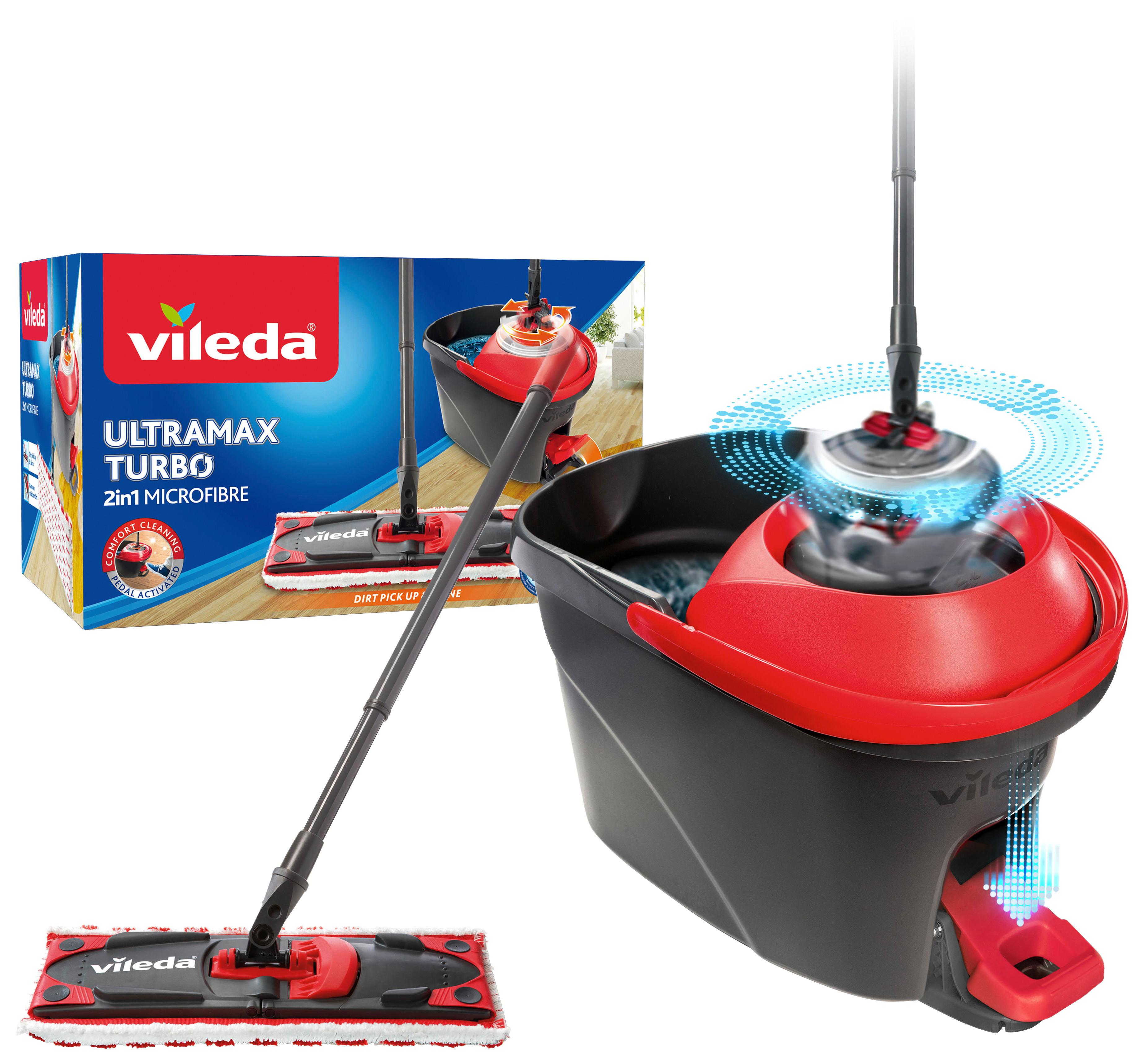 BODENREINIGUNGSSET VILEDA-ULTRAMAX - Rot/Schwarz, Basics, Kunststoff (48,6/29,6/31cm) - Vileda