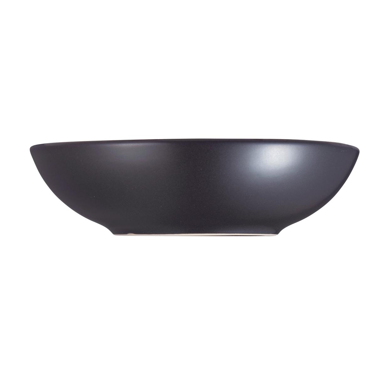 Tafelservice Keramik Schwarz 12-Teilig - Schwarz, Basics, Keramik (28.1/20.1/28.6cm)
