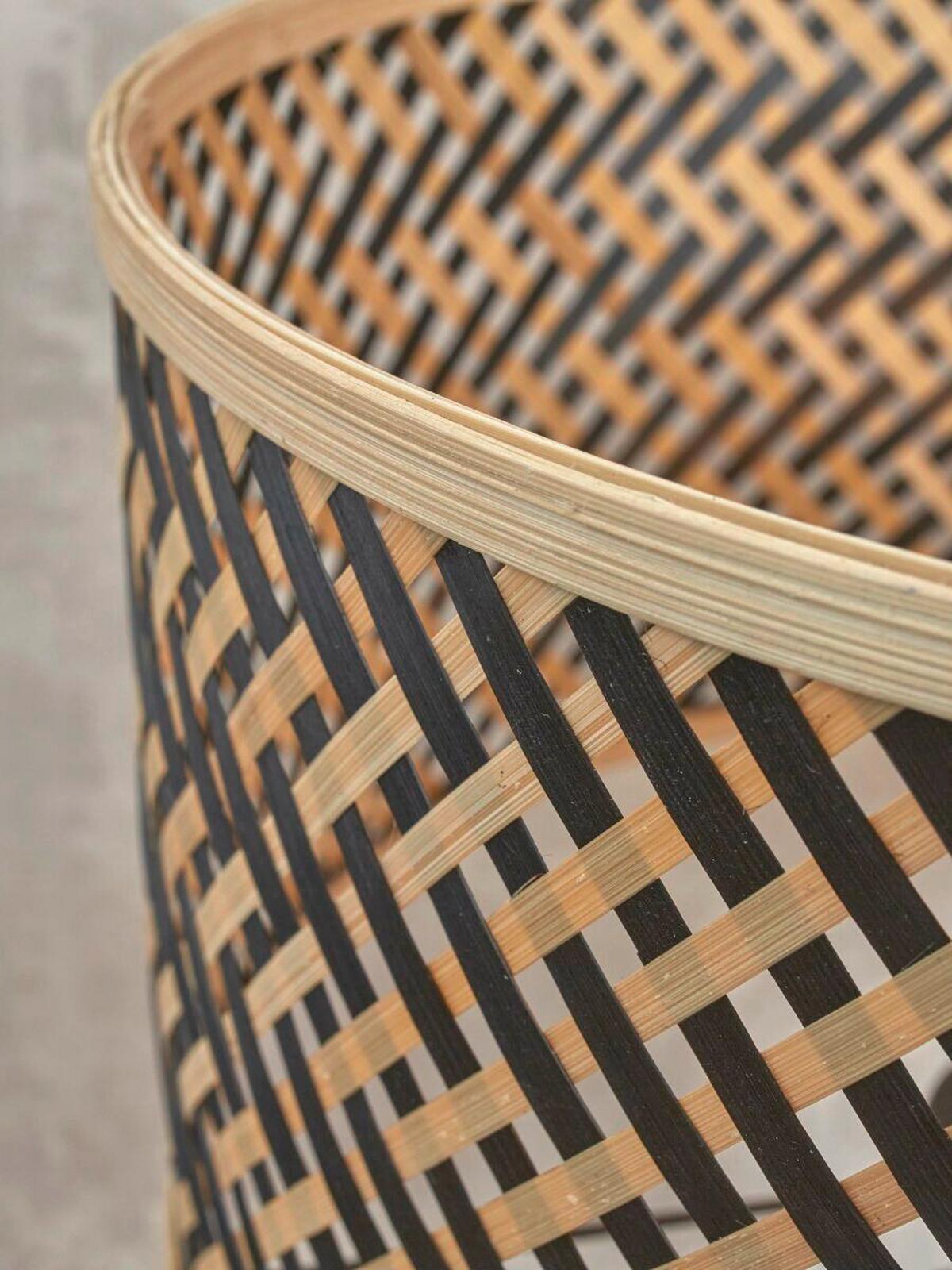 Tischleuchte Java/T/Kl/N/3218/Bn - Schwarz/Naturfarben, Trend (32/56/32cm) - Good & Mojo