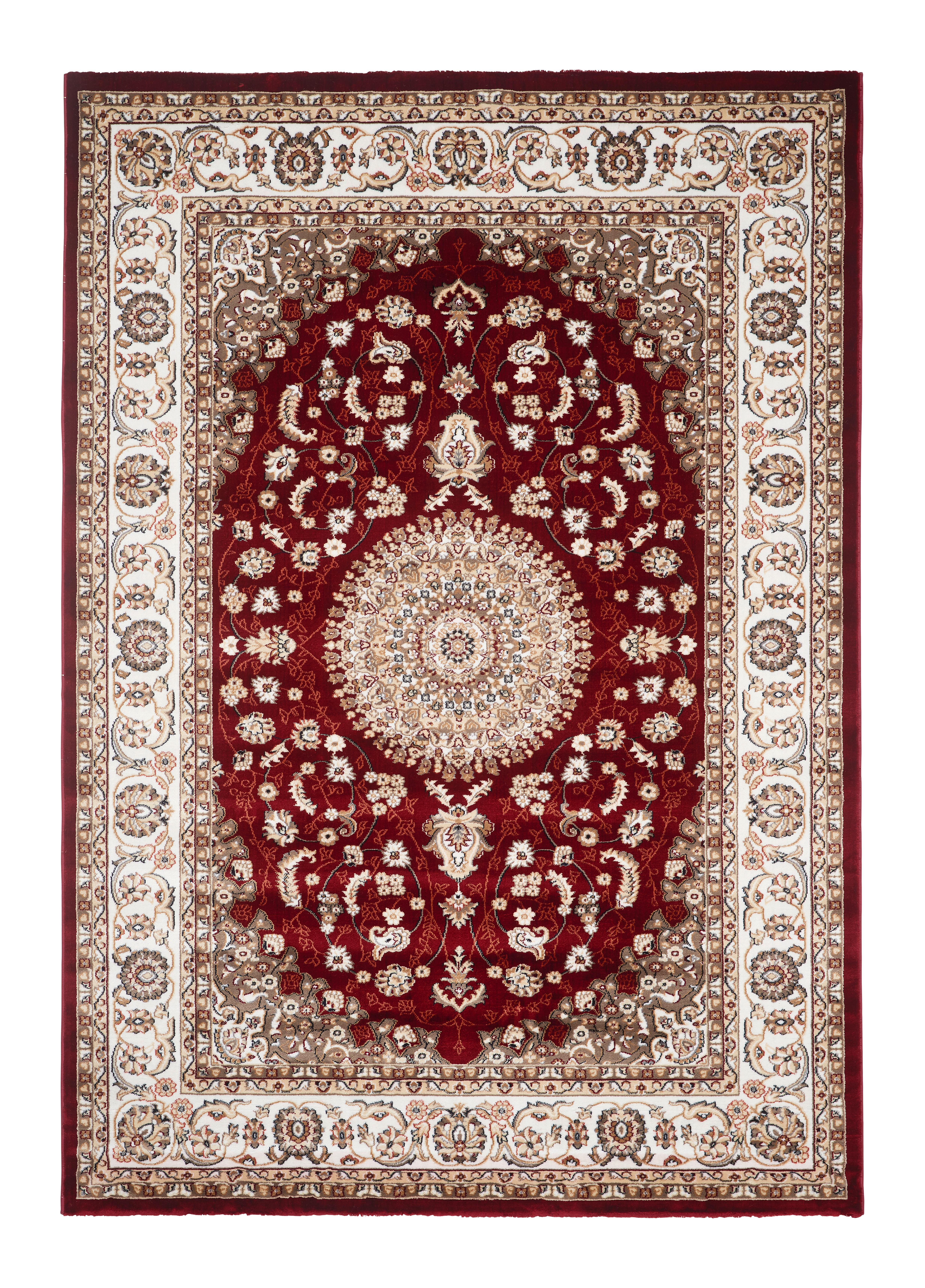 Orientalischer Webteppich Rot Naturfaser Donald 200x290 Cm - Rot, Basics, Kunststoff (200/290cm) - James Wood