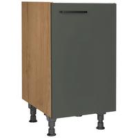 Spülenunterschrank Easytouch - Eichefarben/Grün, MODERN, Holzwerkstoff (45,0/87,0/56,0cm) - Nobilia