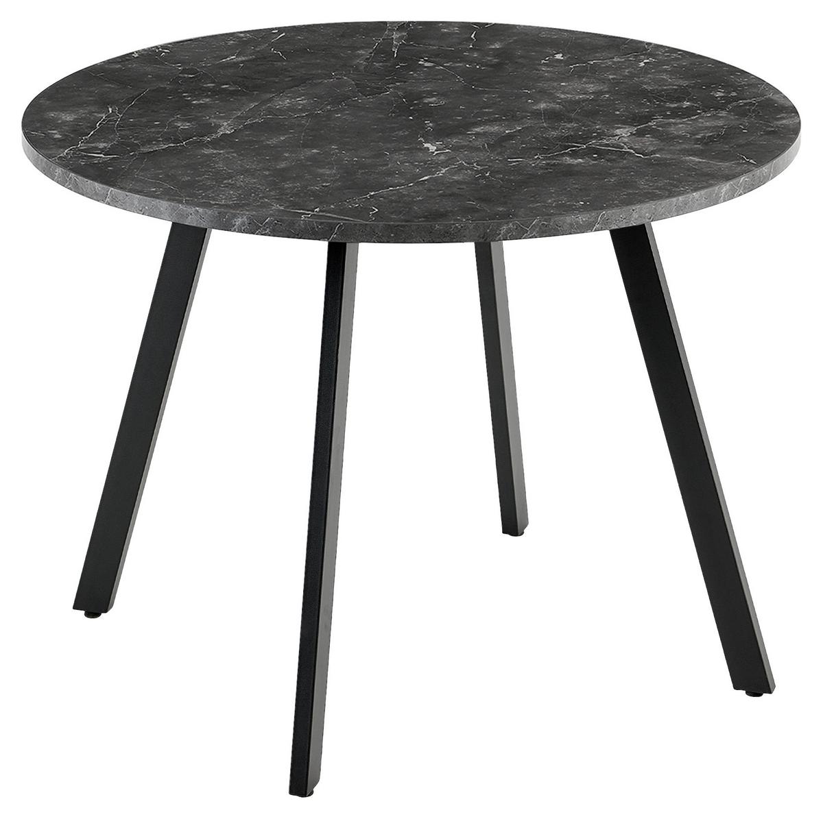Esstisch Andre Melamin Schwarz, B: 100 Cm - Schwarz, KONVENTIONELL, Holzwerkstoff/Metall (100/76/100cm) - B&B Italia