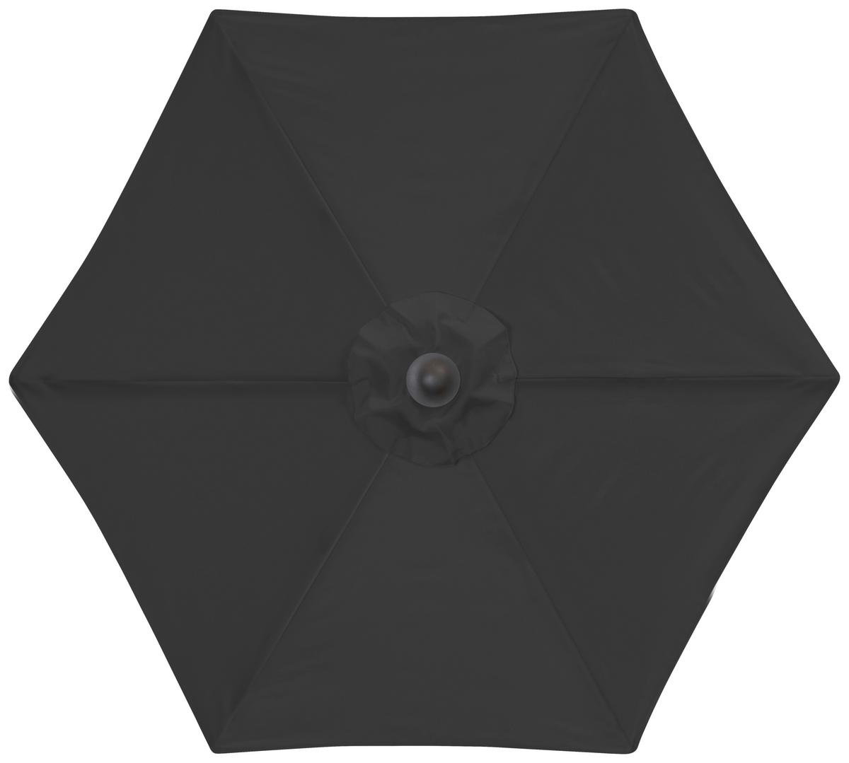 Sonnnenschirm Basic Lift Dh: 182x210 cm Anthrazit - Anthrazit, Basics, Textil/Metall (182/210cm) - Doppler