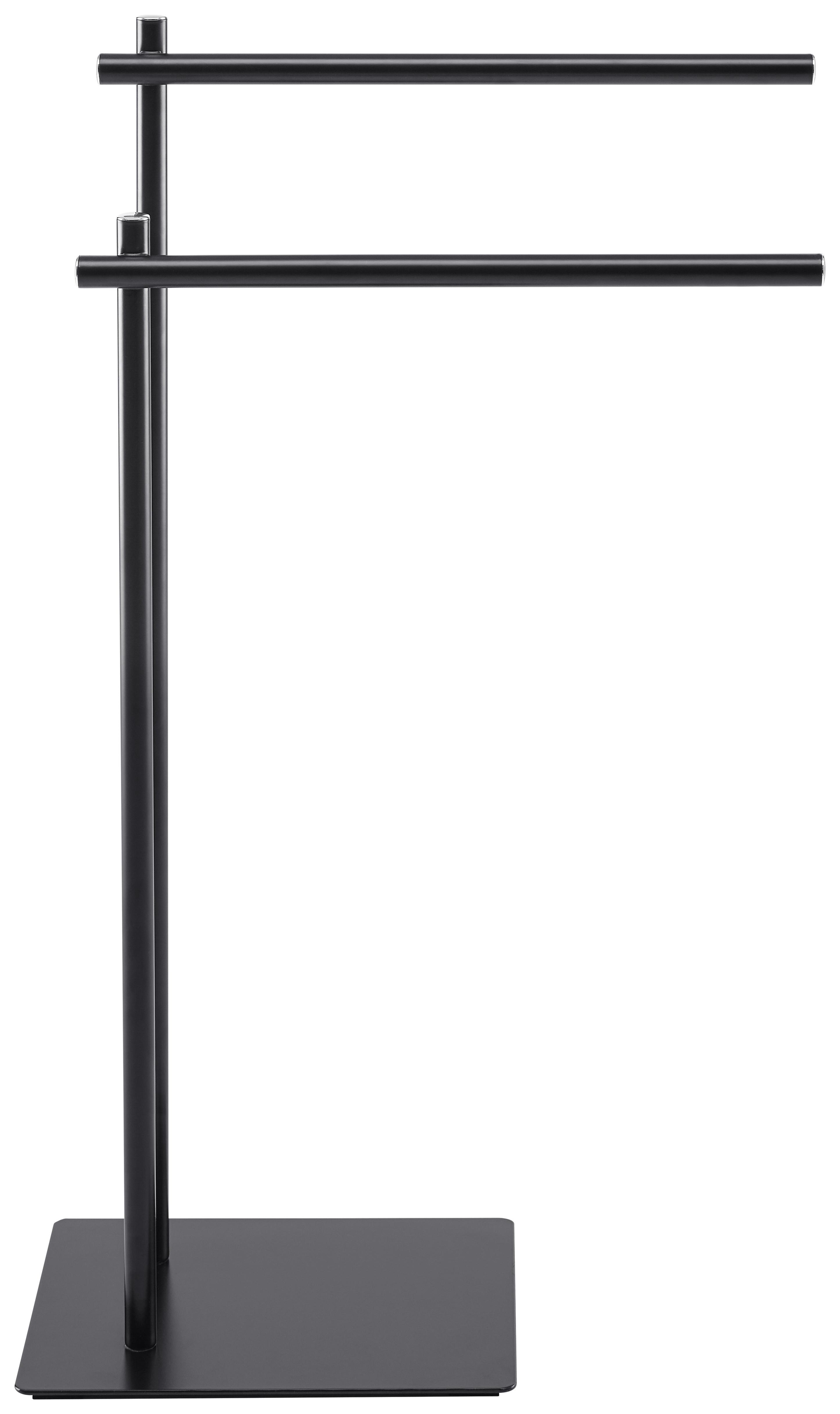 Držák na ručníky MANI - černá, Moderní, kov (47/81,5/24cm) - Mömax