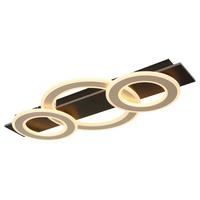 Led-deckenleuchte 48034a-50 Jayden - Champagner/Dunkelbraun, Design, Holzwerkstoff/Kunststoff (73/35/7cm) - Globo