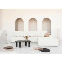 Ecksofa Lulu Beige S: 338x184cm - Beige/Schwarz, Design, Textil (338/184cm) - MID.YOU