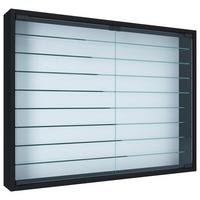 Hängevitrine Mandosa Xxl B: 80 Cm Schwarz Mit Glastüren - Schwarz, MODERN, Glas/Holzwerkstoff (80/60/10cm) - MID.YOU