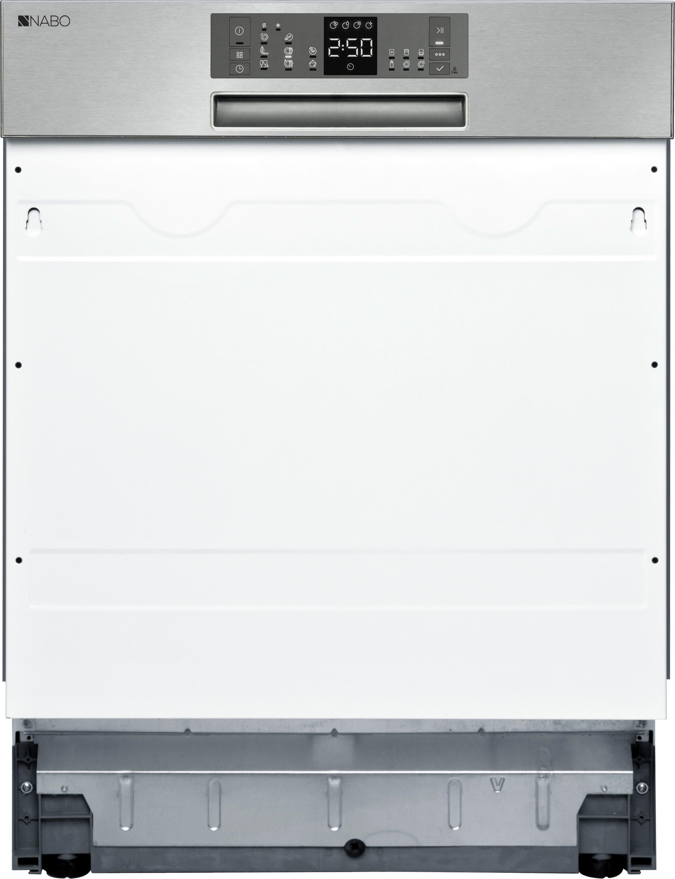 Einbau-Geschirrspüler Nabo Gsi 1510 B: 59,8 cm Teilintegriert - Edelstahlfarben, Basics (59,8/82/57cm) - Nabo