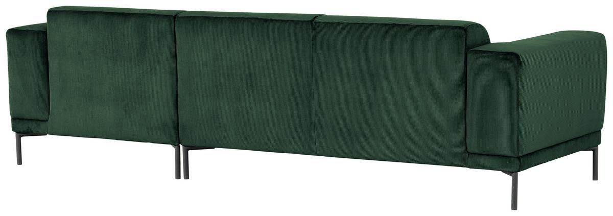 Ecksofa Erno Grün S: 262 Cm - Schwarz/Grün, Design, Textil (262/183cm) - MID.YOU