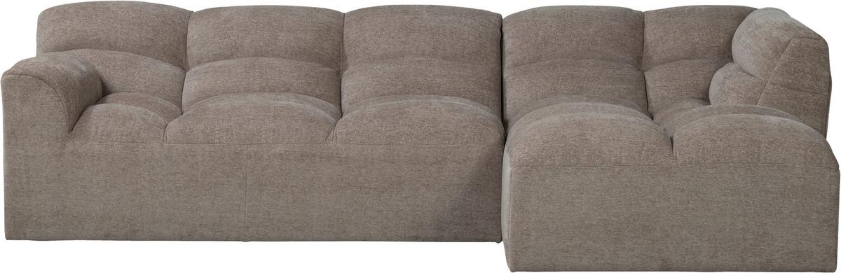 Ecksofa Tibas Sandfarben S: 280x165cm - Sandfarben/Schwarz, Design, Textil (280/165cm) - Livetastic