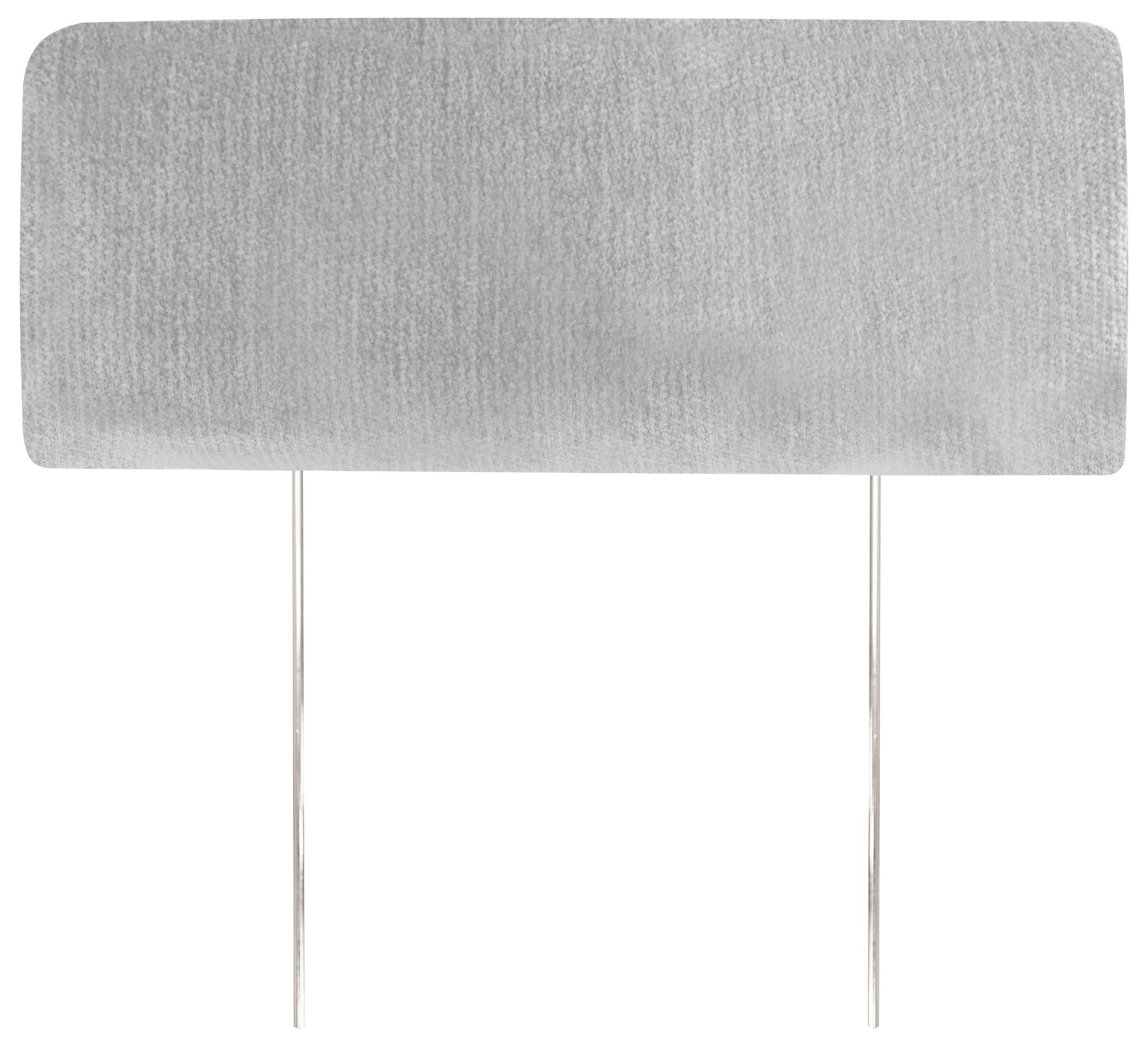 Opěrka hlavy ALTON, světle šedá žinylka - světle šedá, Konvenční, kov/textil (50/19cm)