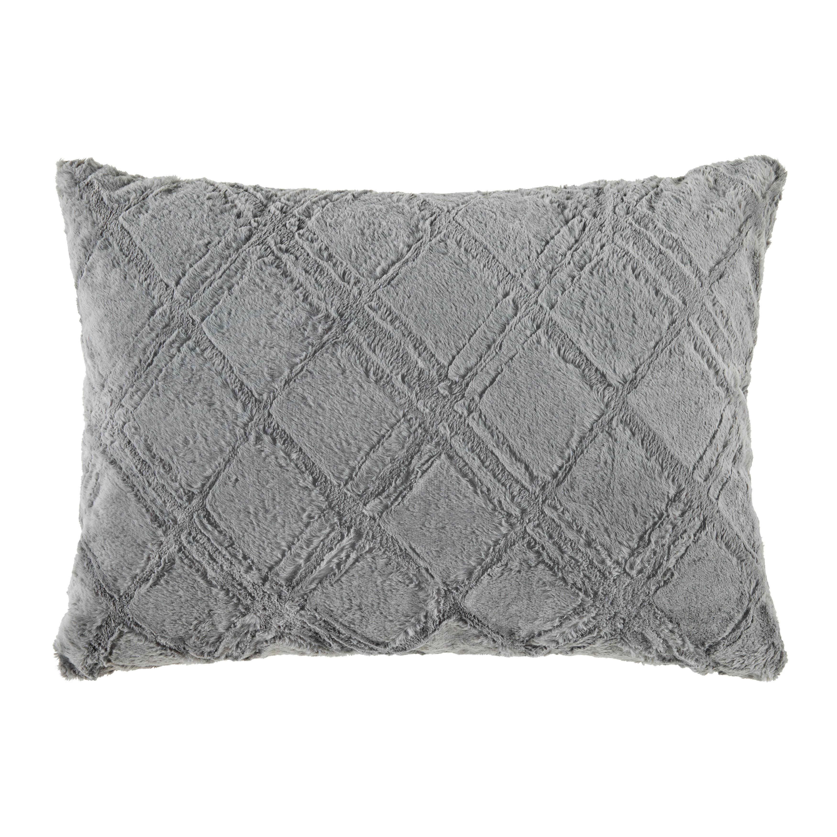DEKORAČNÍ POLŠTÁŘ CROSS - šedá, textil (50/70cm) - Mömax