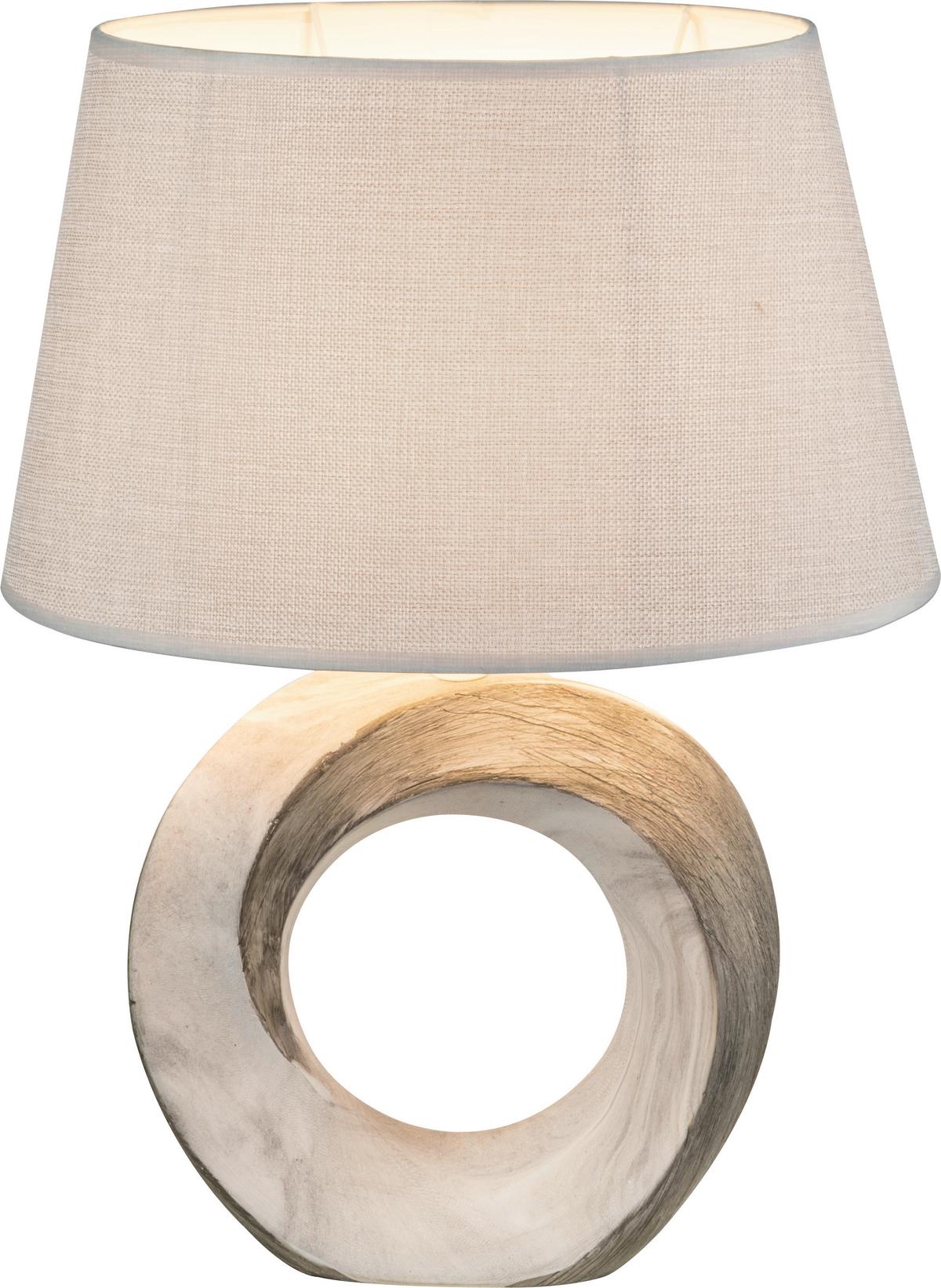 Tischlampe Grau Mit Kippschalter - Grau, Design, Keramik/Textil (31/20/41,5cm) - Globo