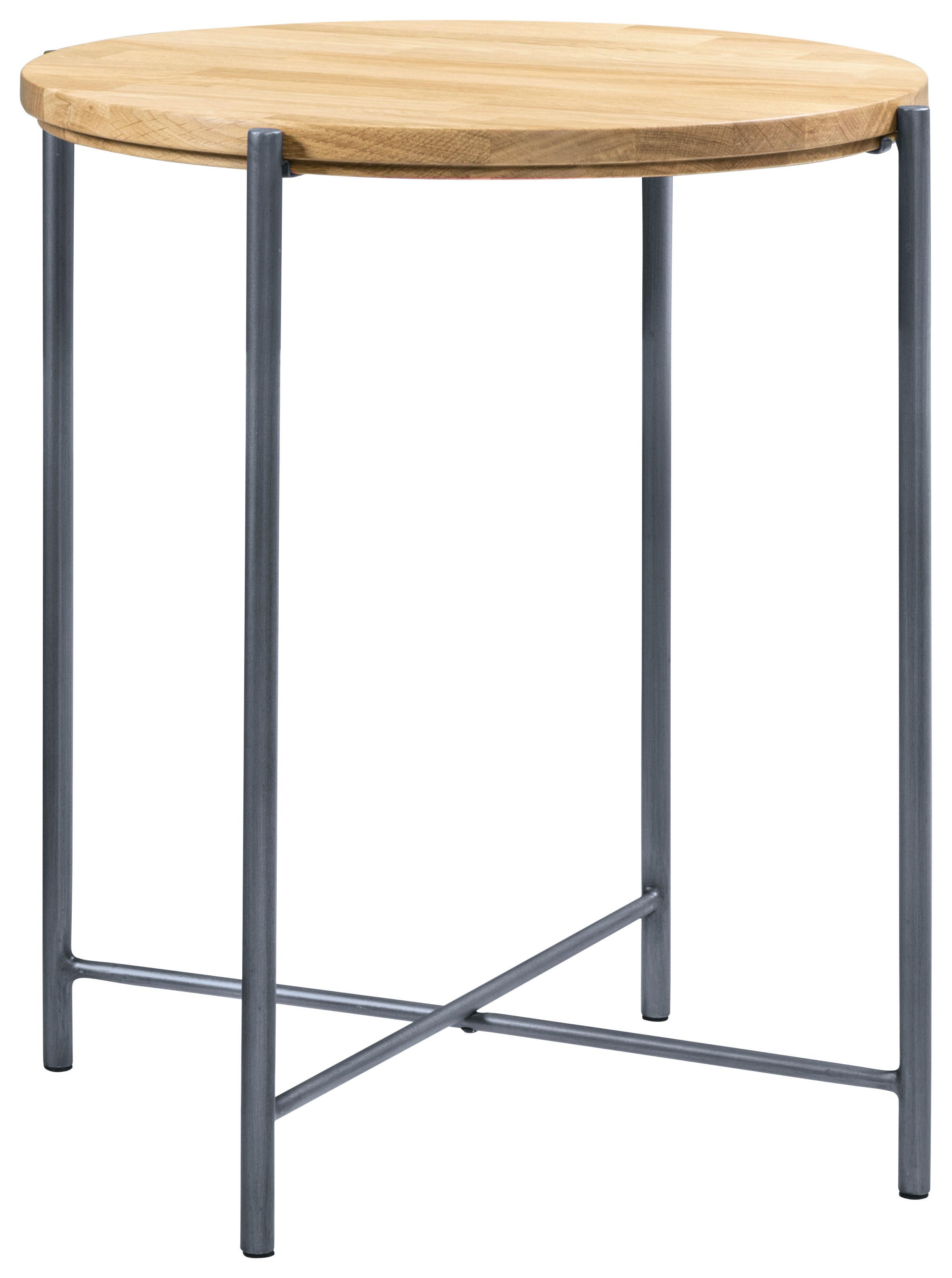 Nachttisch Accessoires Eichefarben/anthrazit B: 48 Cm - Eichefarben/Anthrazit, Design, Holz/Metall (48/52/48cm) - Hasena