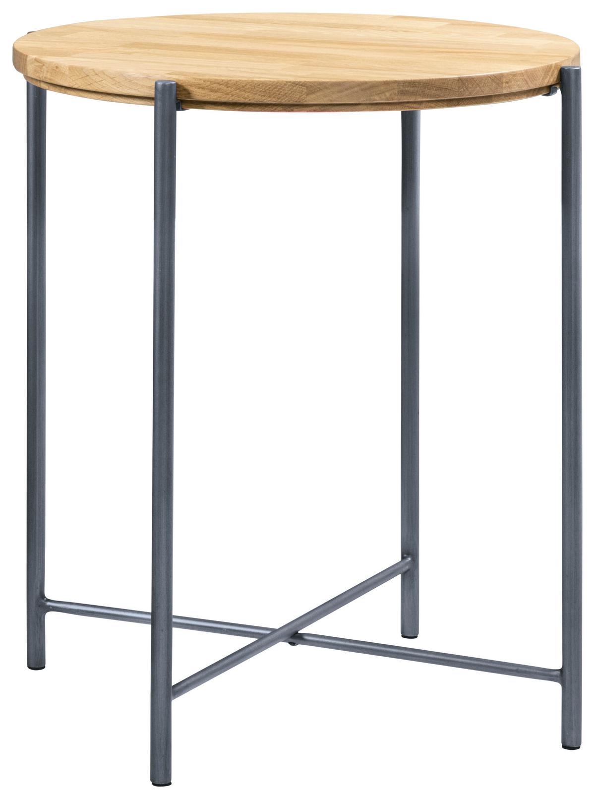 Nachttisch Accessoires Eichefarben/anthrazit B: 48 Cm - Eichefarben/Anthrazit, Design, Holz/Metall (48/52/48cm) - Hasena
