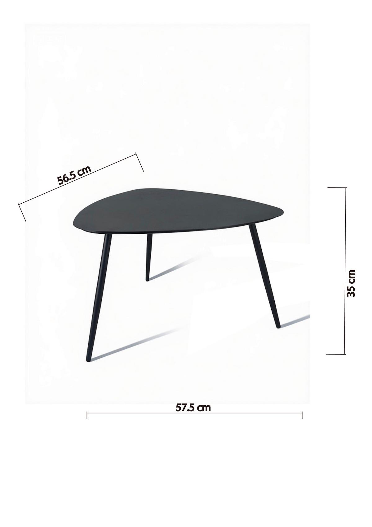 KONFERENČNÍ STOLEK FINE ČERNÁ - černá/tmavě šedá, Moderní, kov (56/35,5/57,5cm) - Mömax