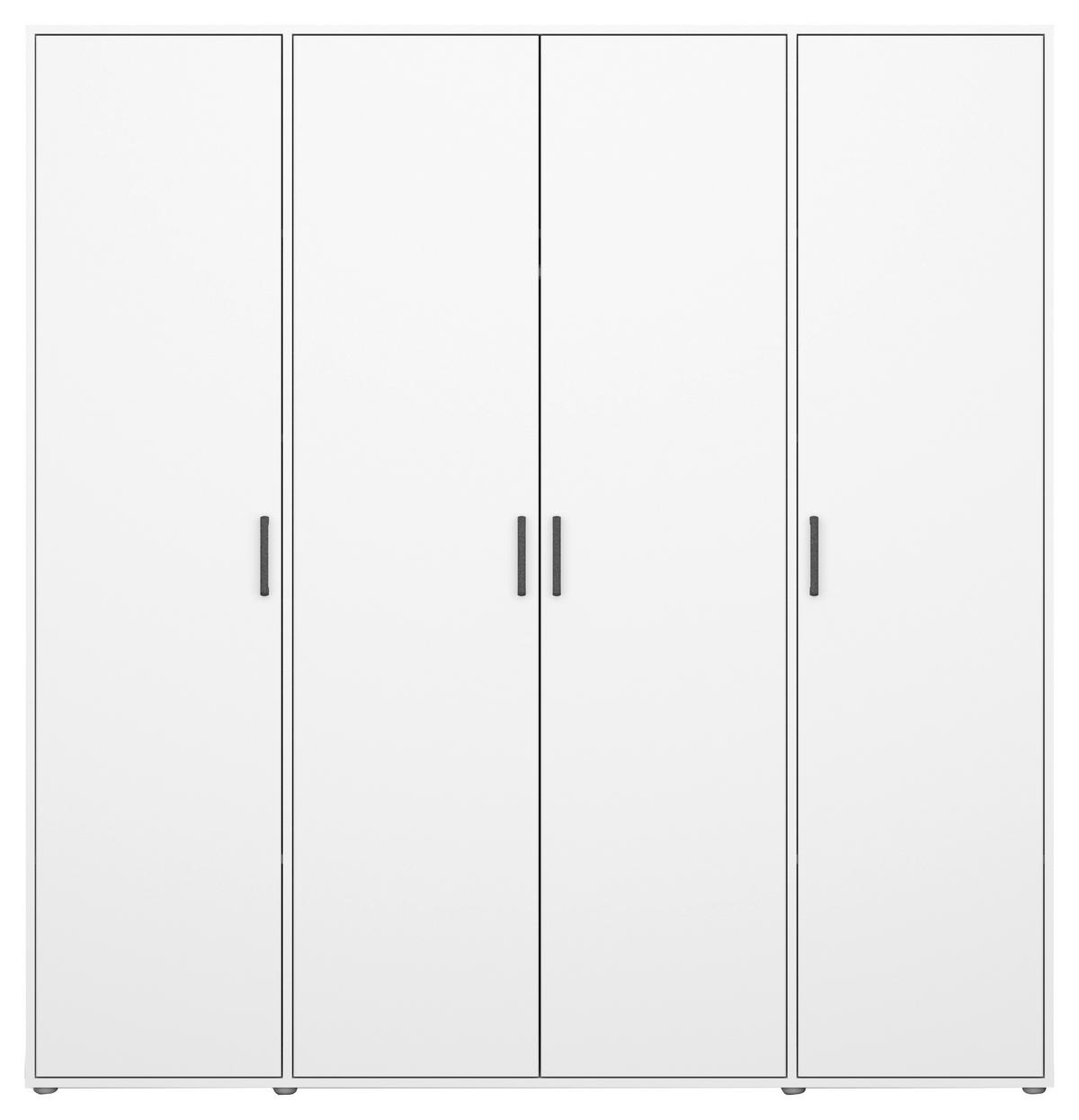Drehtürenschrank Voyager Weiß B: 187 cm - Weiß, MODERN, Holzwerkstoff (187/194/53cm) - Rauch Möbel